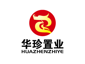 张俊的中国红印章房地产标志logo设计