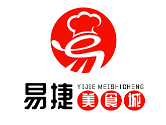 李杰的易捷美食城logo设计