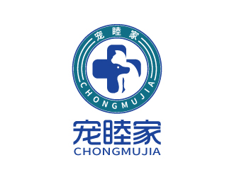 张俊的宠睦家动物医院logo设计