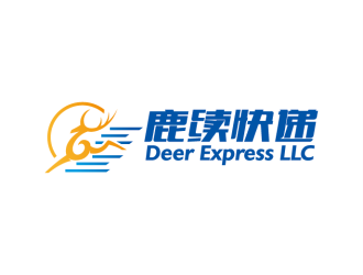 安冬的英文：Deer Express LLC, 中文：鹿续快递logo设计