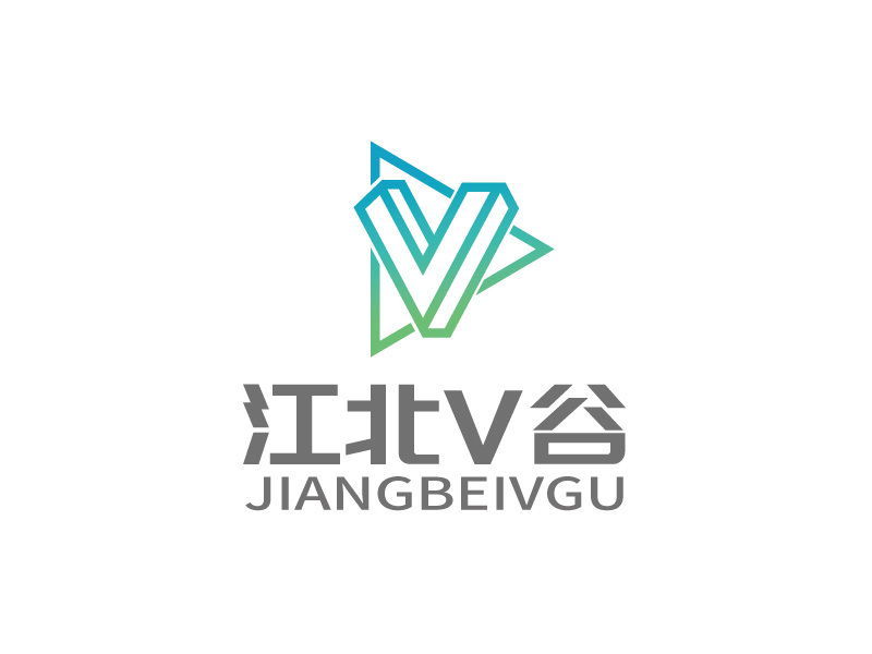 张俊的江北V谷logo设计