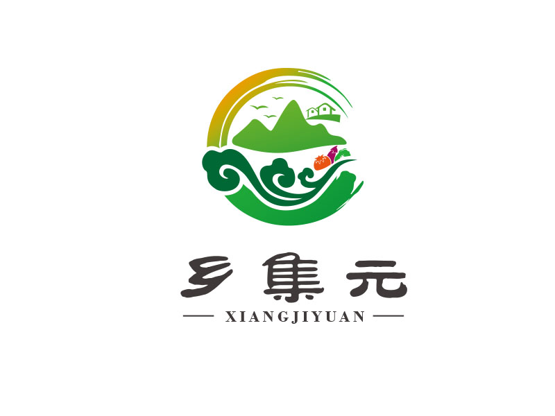 朱红娟的乡集元logo设计