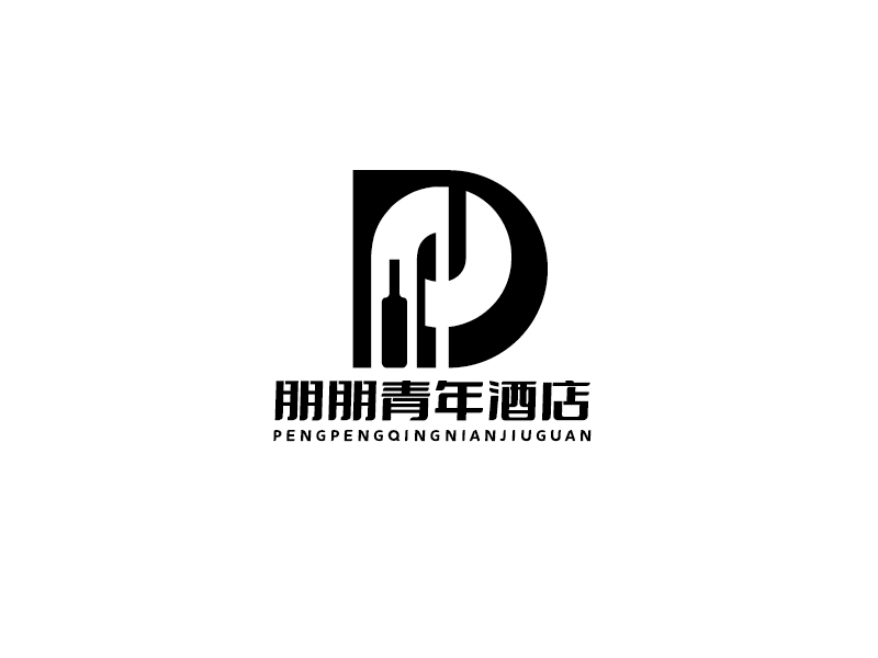 李宁的朋朋青年酒店logo设计