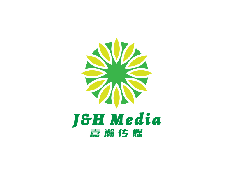 李宁的J&H Media 嘉瀚传媒logo设计