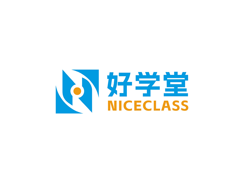 周都响的英文名字是“Niceclass ”，中文名字是“好学堂”logo设计